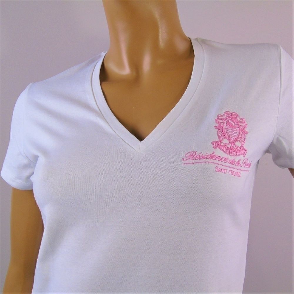 Saint Tropez T Shirt White Short Sleeve Kariban